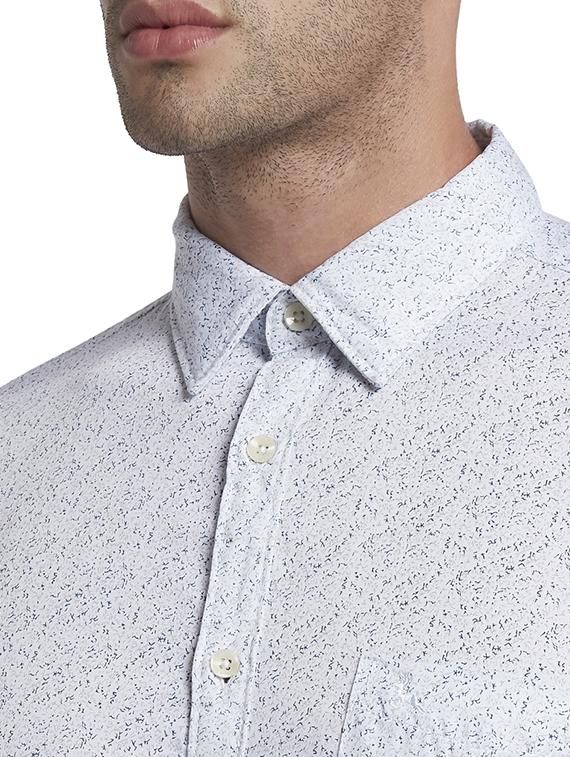 white printed casual shirt - 17670305 - Zoom Image - 6