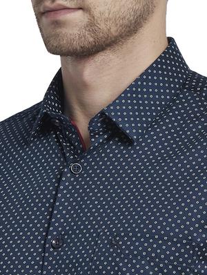 blue printed casual shirt - 17670315 - Standard Image - 6
