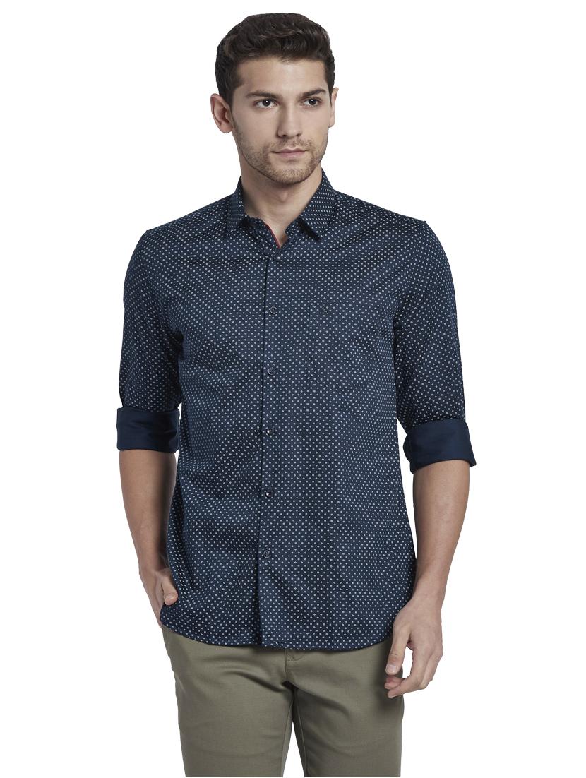 blue printed casual shirt - 17670315 - Zoom Image - 1