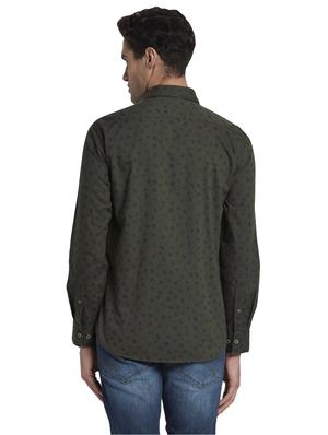 green printed casual shirt - 17670318 - Standard Image - 4