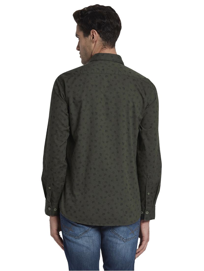 green printed casual shirt - 17670318 - Zoom Image - 4