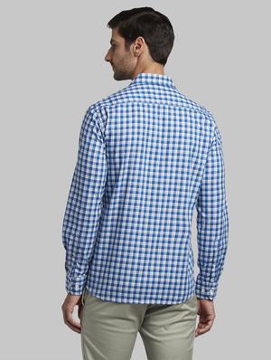 blue checkered casual shirt - 17670330 - Standard Image - 4
