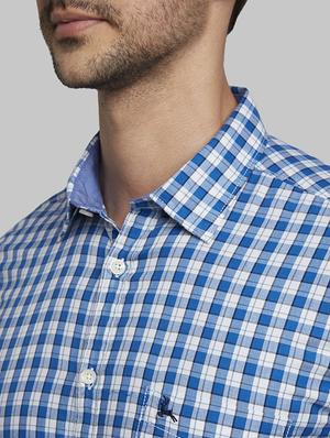 blue checkered casual shirt - 17670330 - Standard Image - 6