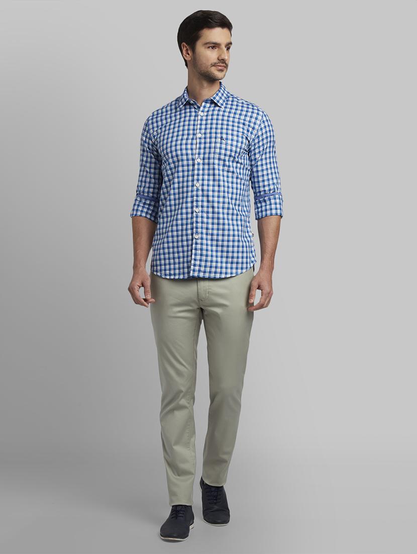 blue checkered casual shirt - 17670330 - Zoom Image - 5