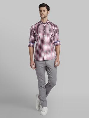 red checkered casual shirt - 17670332 - Standard Image - 5