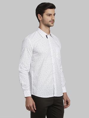 white printed casual shirt - 17670345 - Standard Image - 3