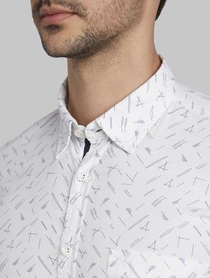white printed casual shirt - 17670345 - Standard Image - 6