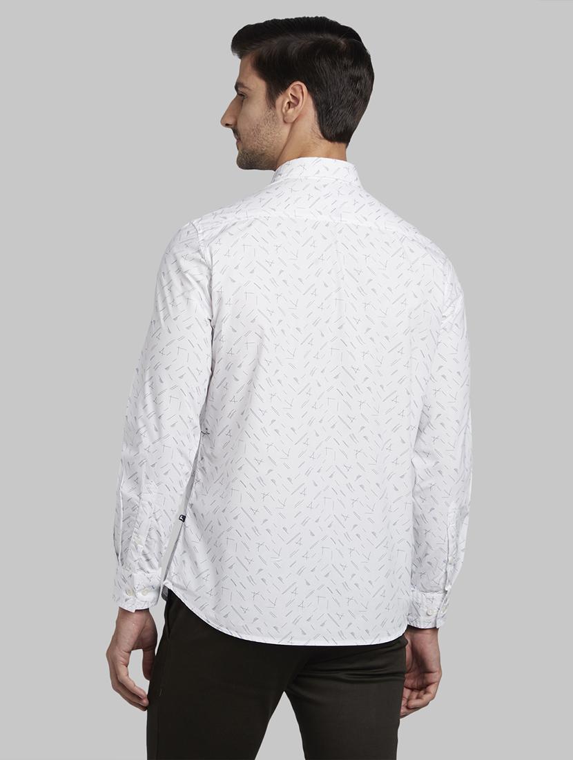 white printed casual shirt - 17670345 - Zoom Image - 4