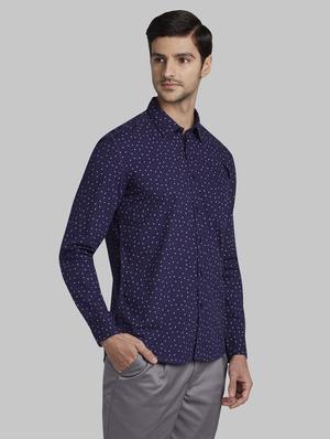 blue printed casual shirt - 17670350 - Standard Image - 3