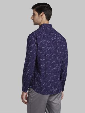 blue printed casual shirt - 17670350 - Standard Image - 4