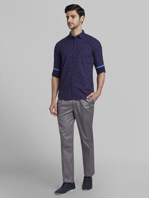 blue printed casual shirt - 17670350 - Standard Image - 5