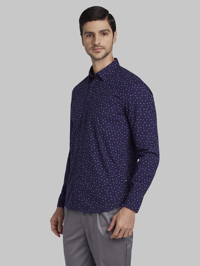 blue printed casual shirt - 17670350 - Zoom Image - 2