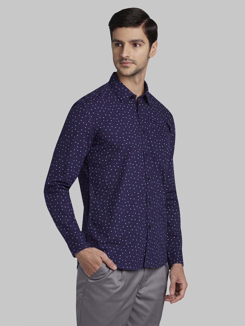blue printed casual shirt - 17670350 - Zoom Image - 3