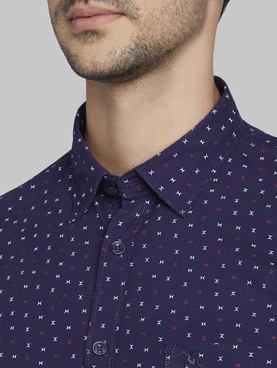 blue printed casual shirt - 17670350 - Zoom Image - 6
