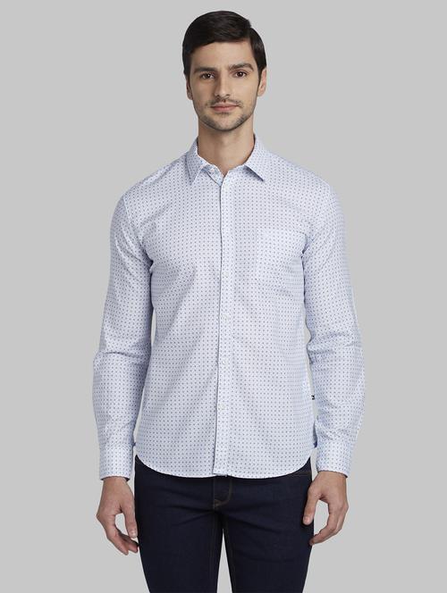 white printed casual shirt - 17670355 - Standard Image - 1