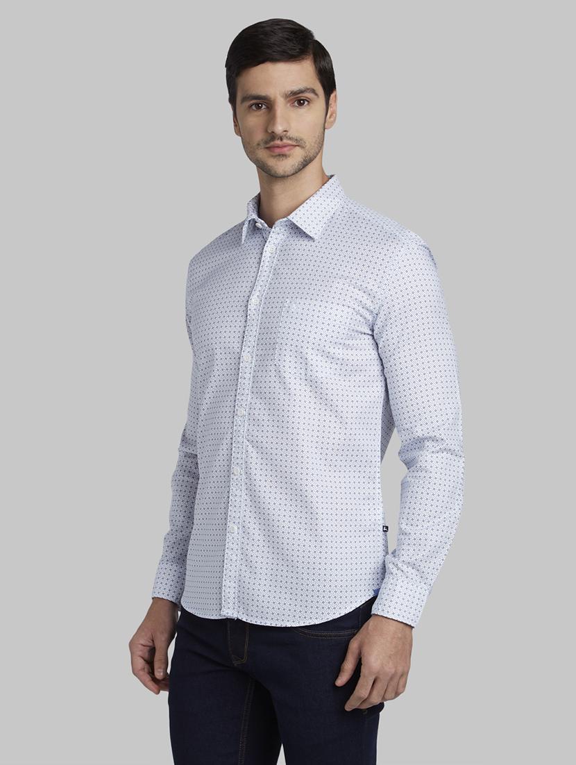 white printed casual shirt - 17670355 - Zoom Image - 3