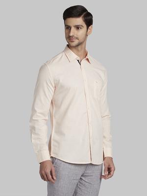 orange solid casual shirt - 17670360 - Standard Image - 3