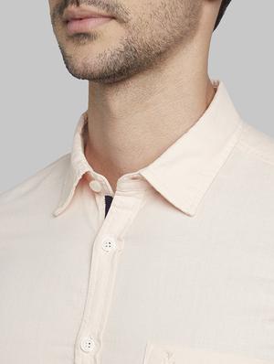 orange solid casual shirt - 17670360 - Standard Image - 6