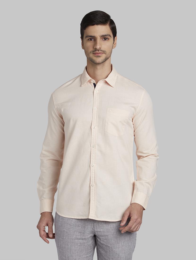 orange solid casual shirt - 17670360 - Zoom Image - 1