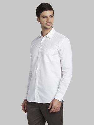 white solid casual shirt - 17670362 - Standard Image - 2