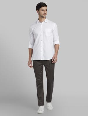 white solid casual shirt - 17670362 - Standard Image - 5