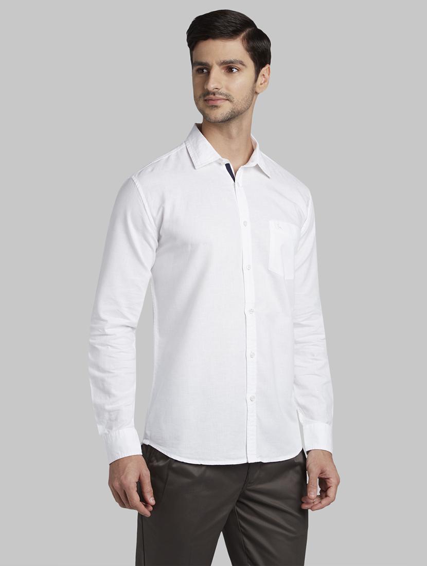 white solid casual shirt - 17670362 - Zoom Image - 3