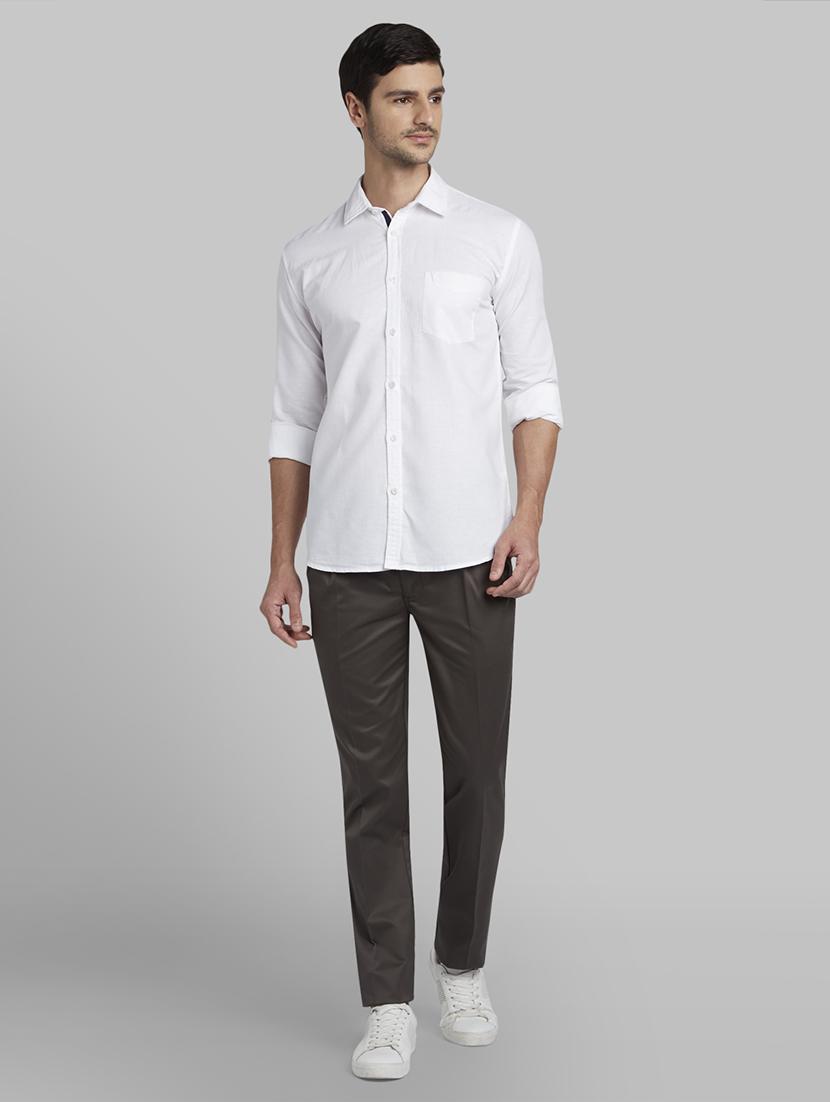 white solid casual shirt - 17670362 - Zoom Image - 5