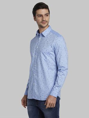 blue printed casual shirt - 17670367 - Standard Image - 3