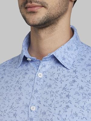 blue printed casual shirt - 17670367 - Standard Image - 6