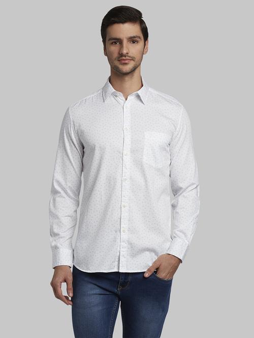 white printed casual shirt - 17670371 - Standard Image - 1