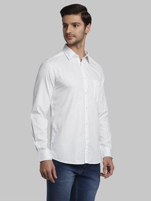 white printed casual shirt - 17670371 - Standard Image - 3