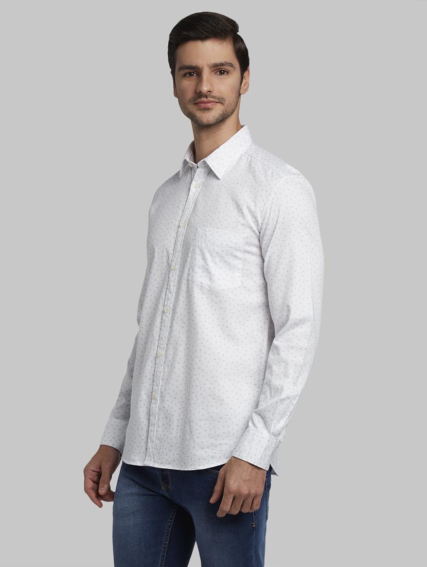 white printed casual shirt - 17670371 - Zoom Image - 2