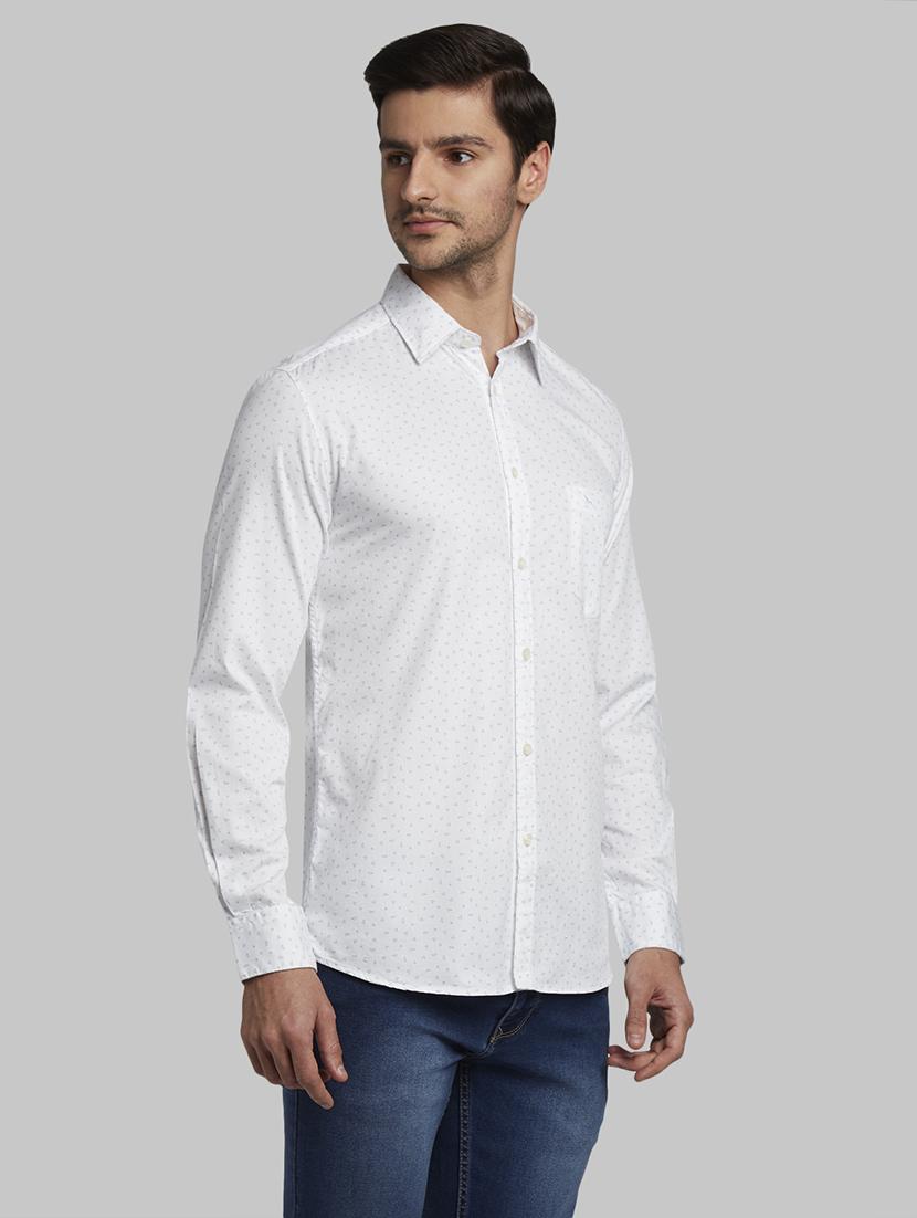 white printed casual shirt - 17670371 - Zoom Image - 3