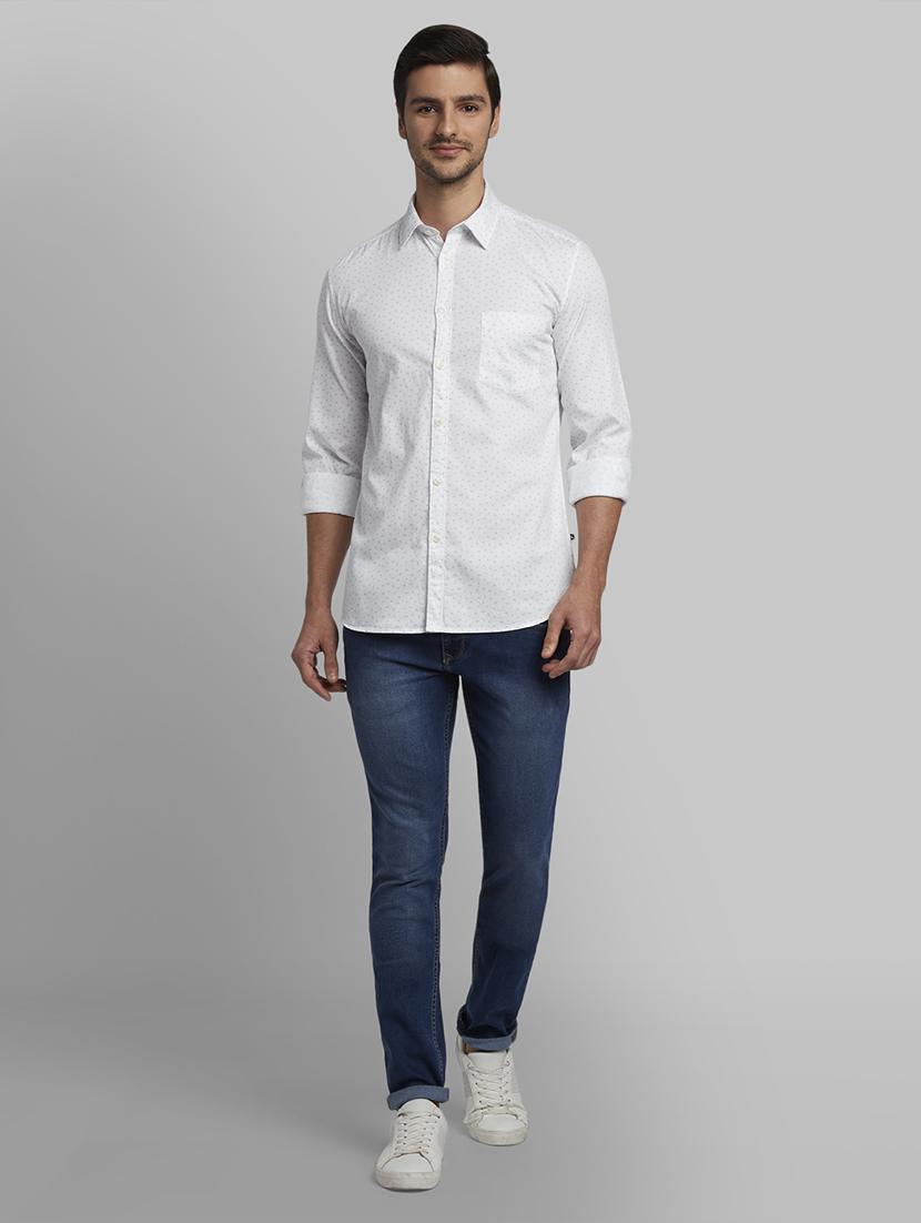 white printed casual shirt - 17670371 - Zoom Image - 5