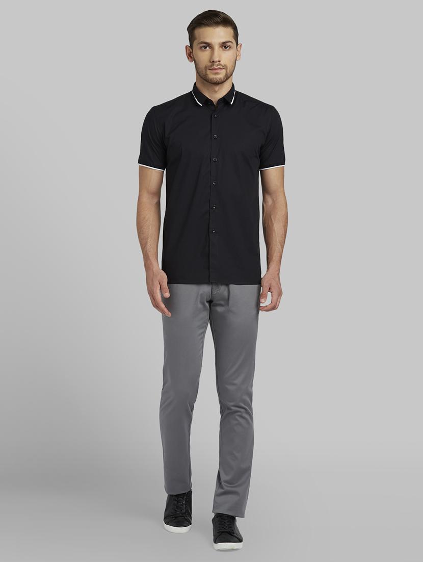 black solid casual shirt - 17670381 - Zoom Image - 5