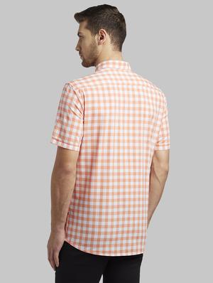 orange checkered casual shirt - 17670390 - Standard Image - 4