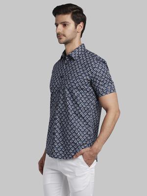 blue floral casual shirt - 17670395 - Standard Image - 2