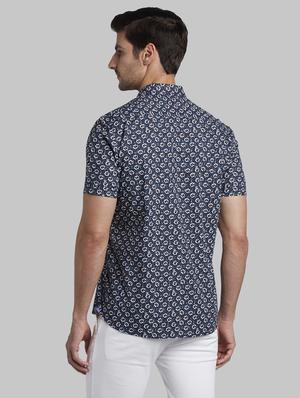 blue floral casual shirt - 17670395 - Standard Image - 4