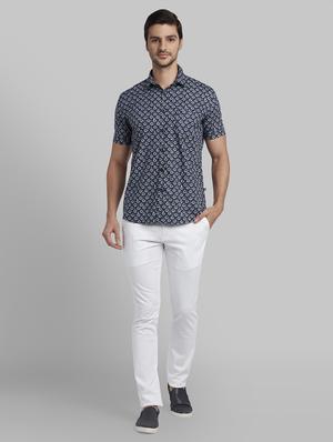 blue floral casual shirt - 17670395 - Standard Image - 5