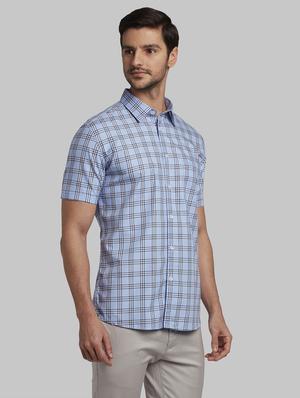 blue checkered casual shirt - 17670403 - Standard Image - 2