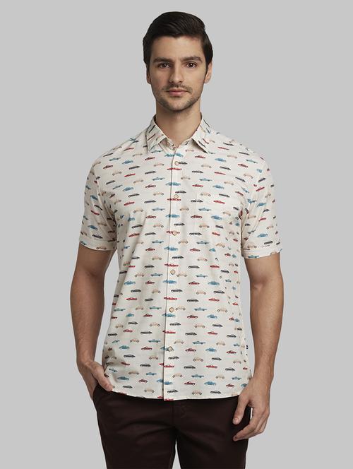 off-white printed casual shirt - 17670427 - Standard Image - 1