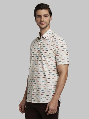 off-white printed casual shirt - 17670427 - Standard Image - 3