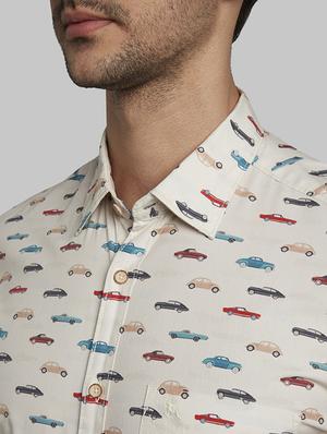 off-white printed casual shirt - 17670427 - Standard Image - 6