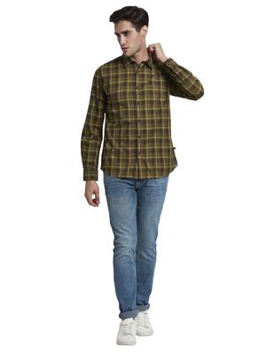 brown checkered casual shirt - 17670437 - Standard Image - 5