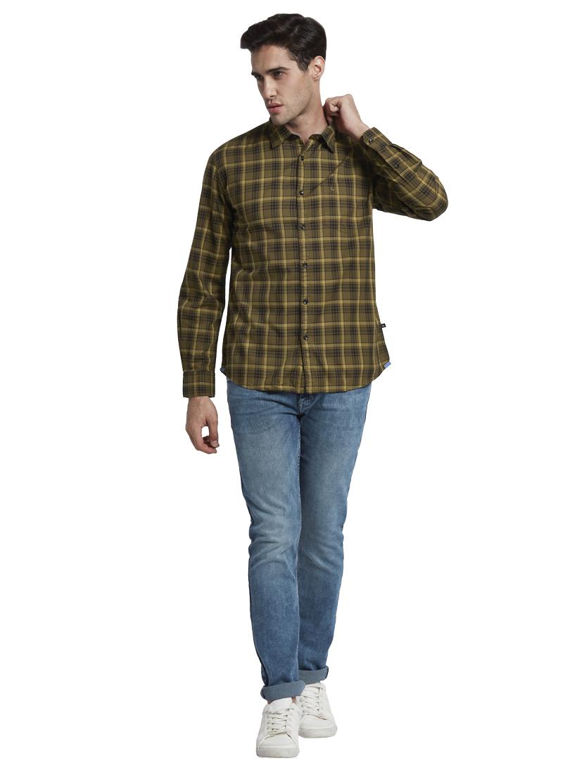 brown checkered casual shirt - 17670437 - Zoom Image - 5