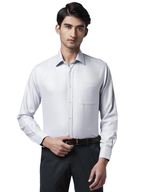 purple self design formal shirt - 17670441 - Standard Image - 1