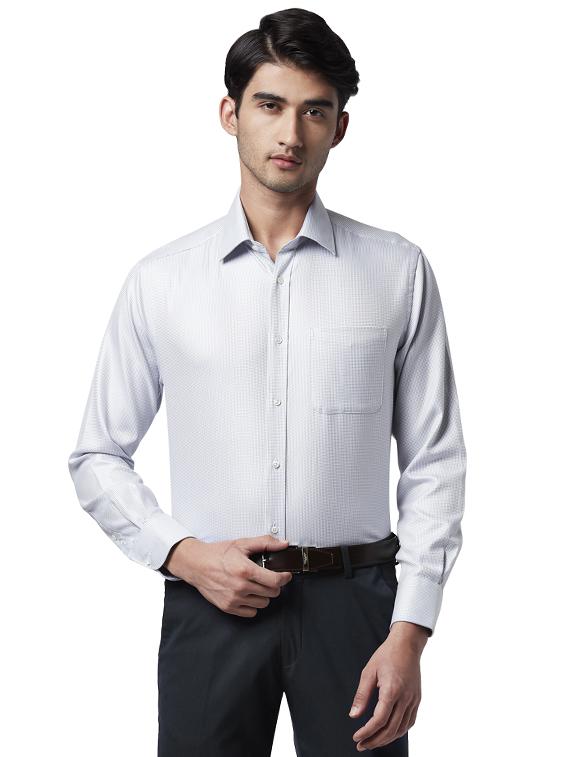 purple self design formal shirt - 17670441 - Zoom Image - 1