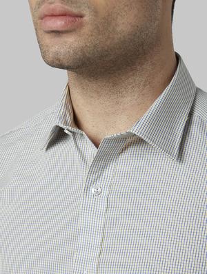 yellow checkered formal shirt - 17670443 - Standard Image - 5