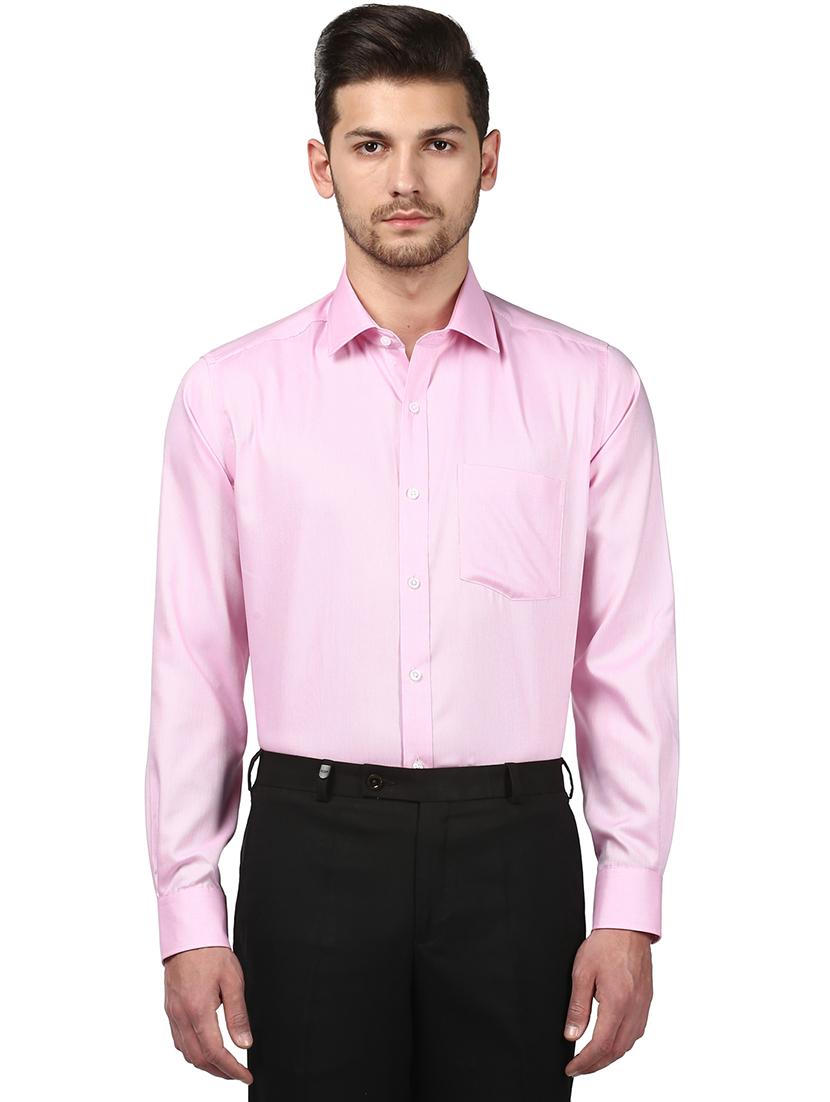 pink self design formal shirt - 17670449 - Zoom Image - 1