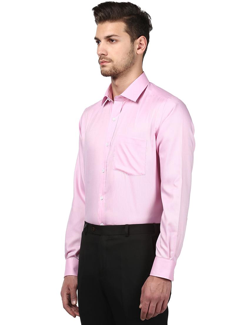pink self design formal shirt - 17670449 - Zoom Image - 2